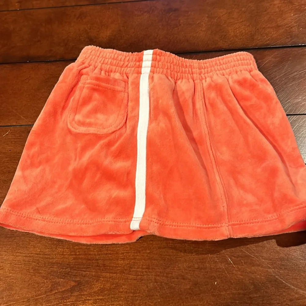 NWT Orange Velour Terry Skort White Stripe The Children’s Place Size 24 months